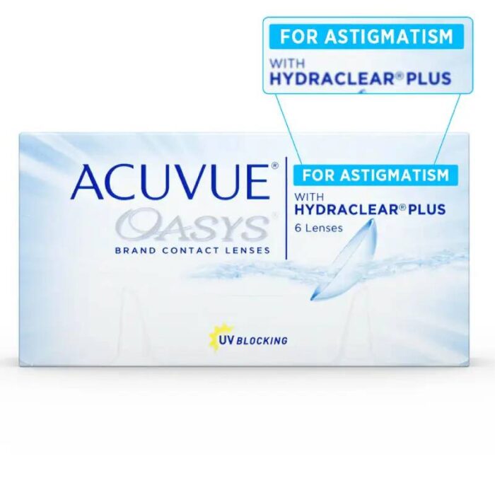⁦عدسات اكيوفيو  oasys for astigmatism نصف شهرية مع الانحراف⁩ - الصورة ⁦1⁩