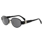 ⁦نظارات سيلين  CELINE METAL TRIOMPHE SUNGLASSES 40235 BLACK⁩ - الصورة ⁦2⁩